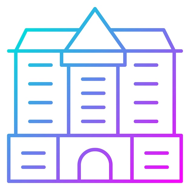 El icono vectorial de Buckingham se puede usar para el conjunto de iconos de puntos de referencia