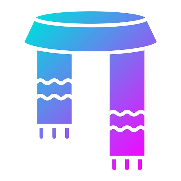 El icono vectorial de la bufanda se puede usar para el conjunto de iconos de otoño