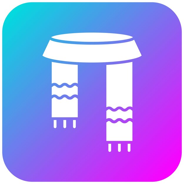 El icono vectorial de la bufanda se puede usar para el conjunto de iconos de otoño
