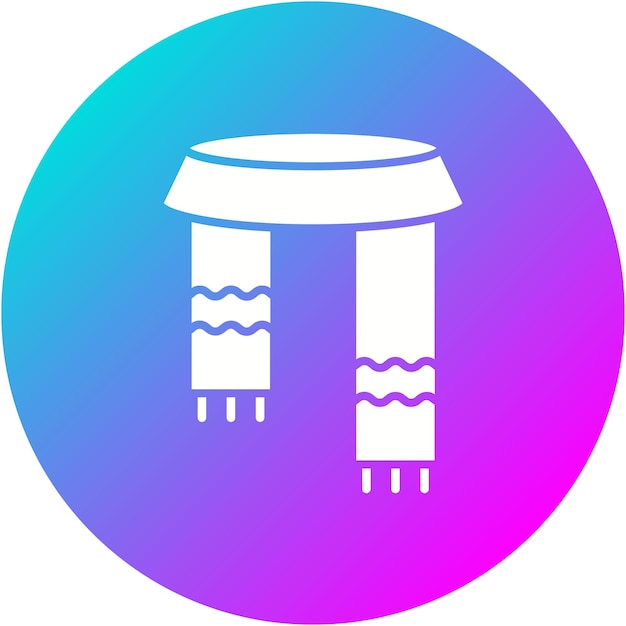El icono vectorial de la bufanda se puede usar para el conjunto de iconos de otoño