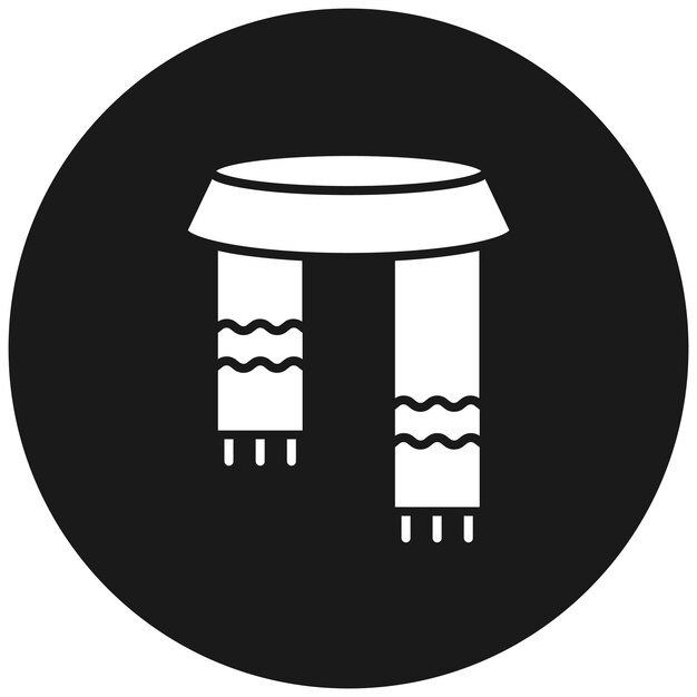 El icono vectorial de la bufanda se puede usar para el conjunto de iconos de otoño