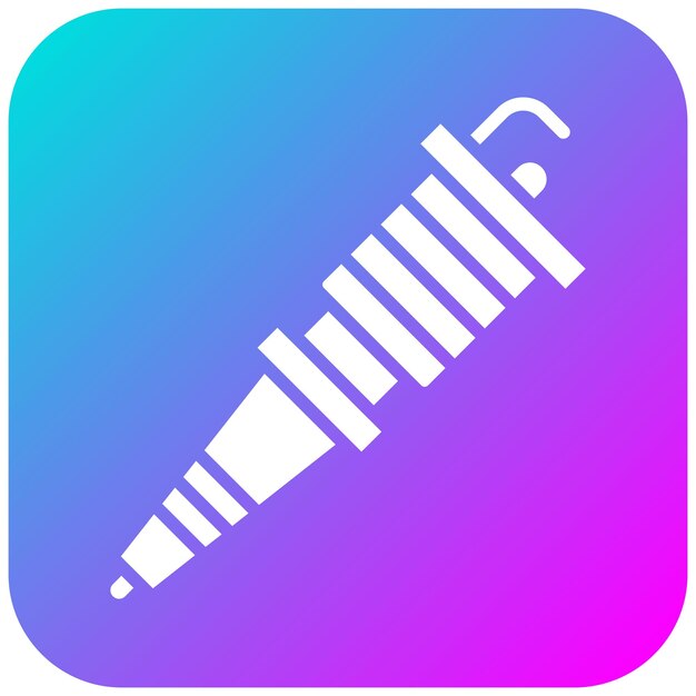 El icono vectorial de las bujías se puede usar para el conjunto de iconos de carreras automáticas