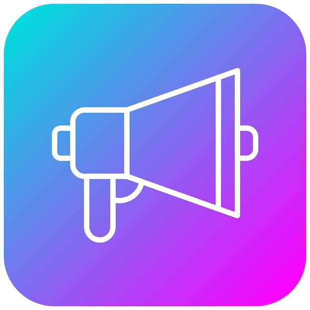 El icono vectorial de Bullhorn se puede usar para el conjunto de iconos de Rugby