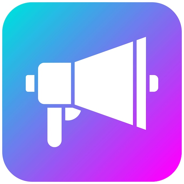 El icono vectorial de Bullhorn se puede usar para el conjunto de iconos de Rugby