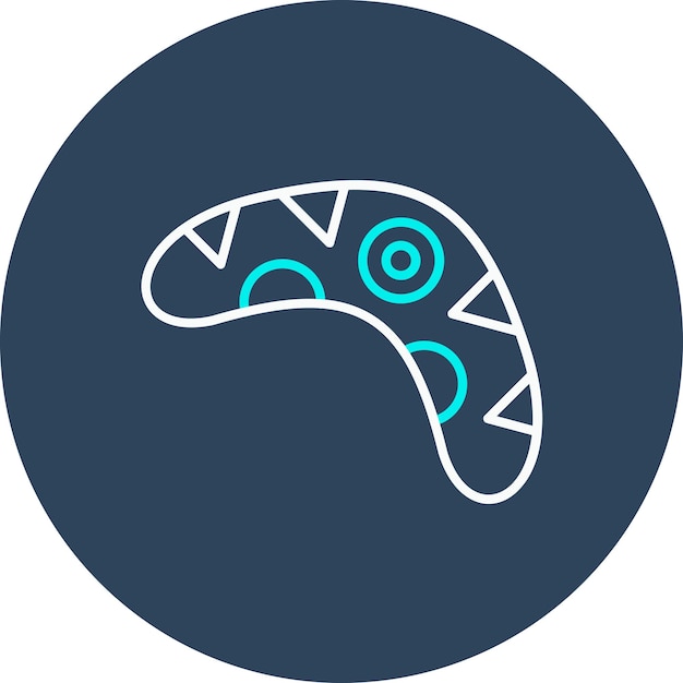El icono vectorial de bumerang puede usarse para el conjunto de iconos de historia