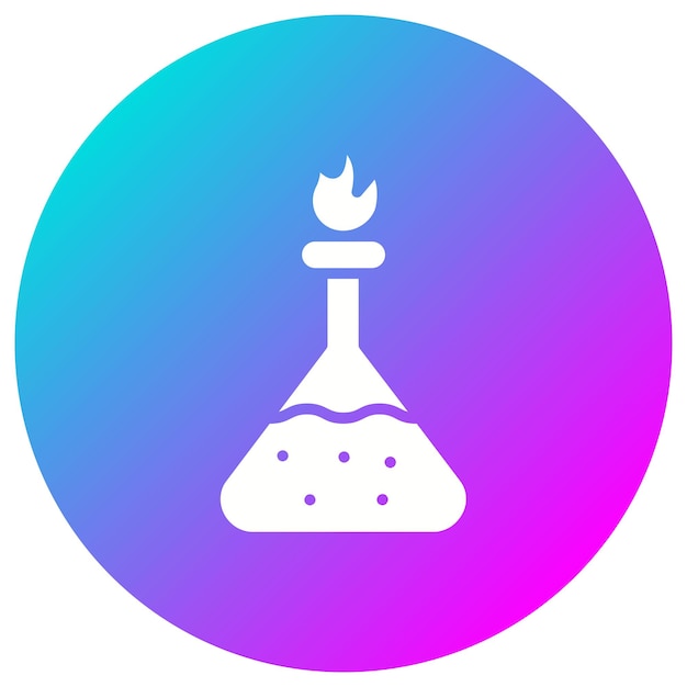El icono vectorial de Bunsen Burner se puede usar para el conjunto de iconos de química