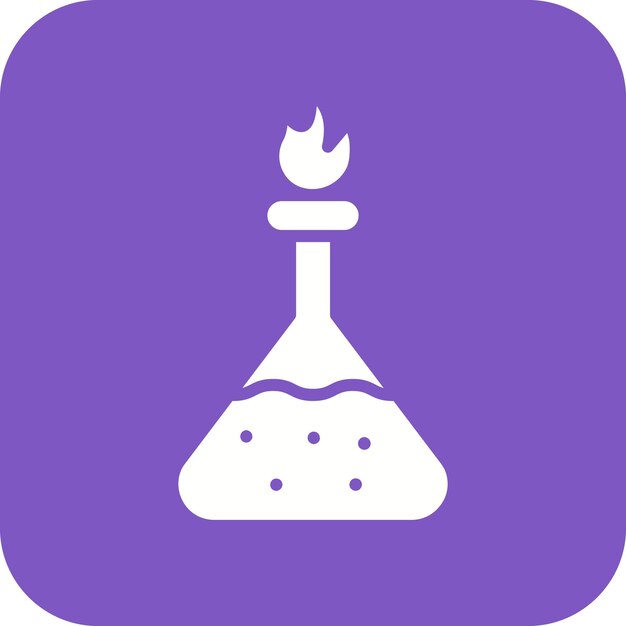 El icono vectorial de Bunsen Burner se puede usar para el conjunto de iconos de química