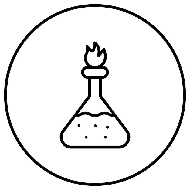El icono vectorial de Bunsen Burner se puede usar para el conjunto de iconos de química