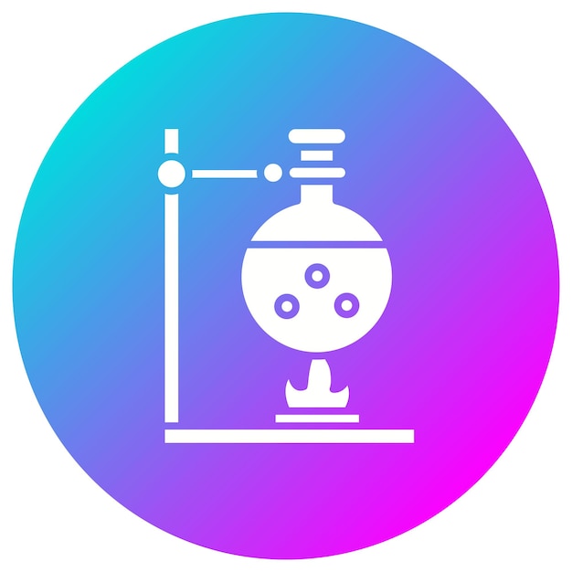 El icono vectorial de Burning Flask se puede utilizar para el conjunto de iconos de Investigación y Ciencia