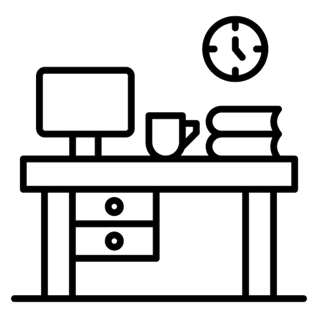 El icono vectorial de Business Workplace se puede utilizar para el conjunto de iconos de gestión de crisis