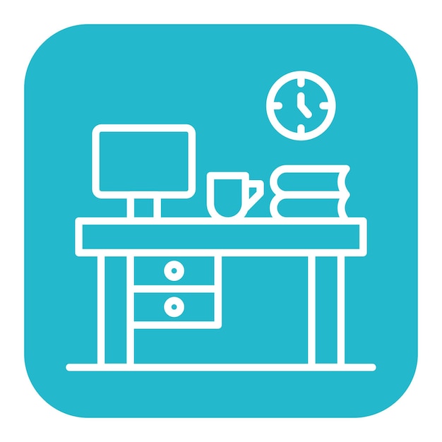 El icono vectorial de Business Workplace se puede utilizar para el conjunto de iconos de gestión de crisis