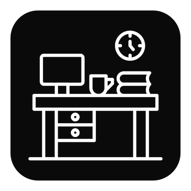 El icono vectorial de Business Workplace se puede utilizar para el conjunto de iconos de gestión de crisis