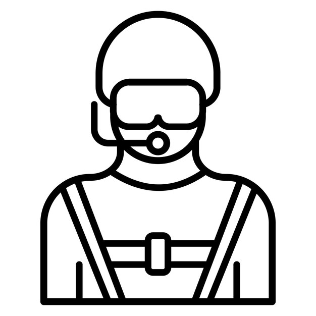 El icono vectorial del buzo macho se puede utilizar para el conjunto de iconos de vacaciones y turismo