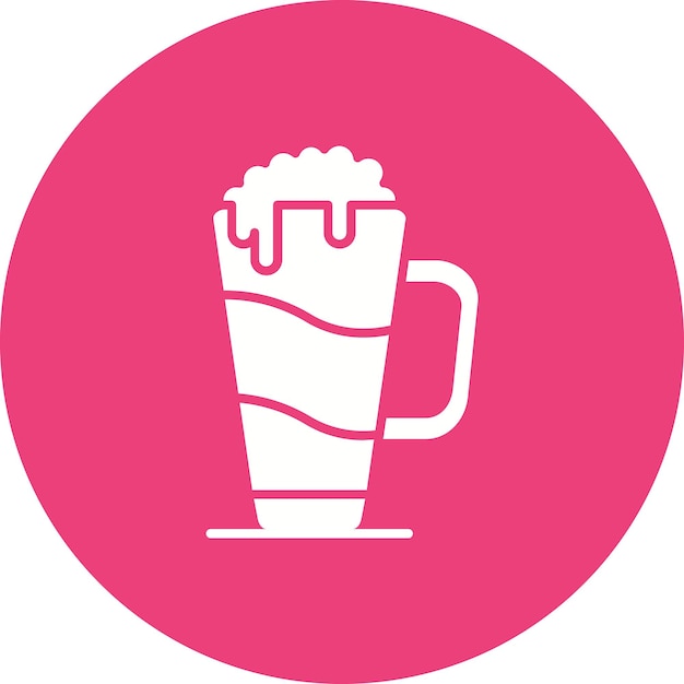 El icono vectorial de café helado se puede utilizar para el conjunto de iconos de bebidas