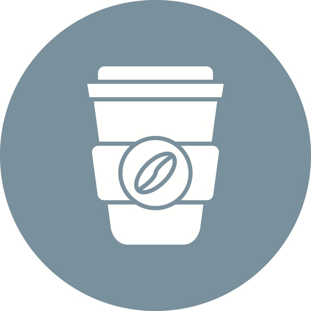 El icono vectorial de café para llevar se puede usar para el conjunto de iconos de entrega de alimentos