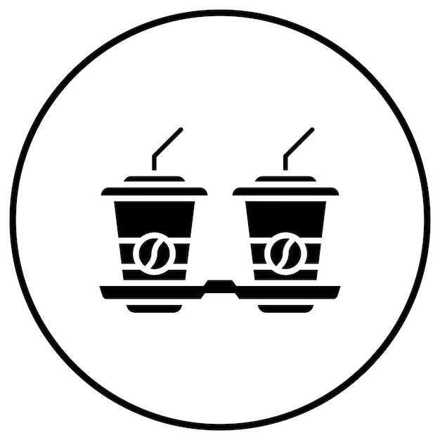 El icono vectorial de café para llevar se puede usar para el conjunto de iconos de la mañana y el desayuno