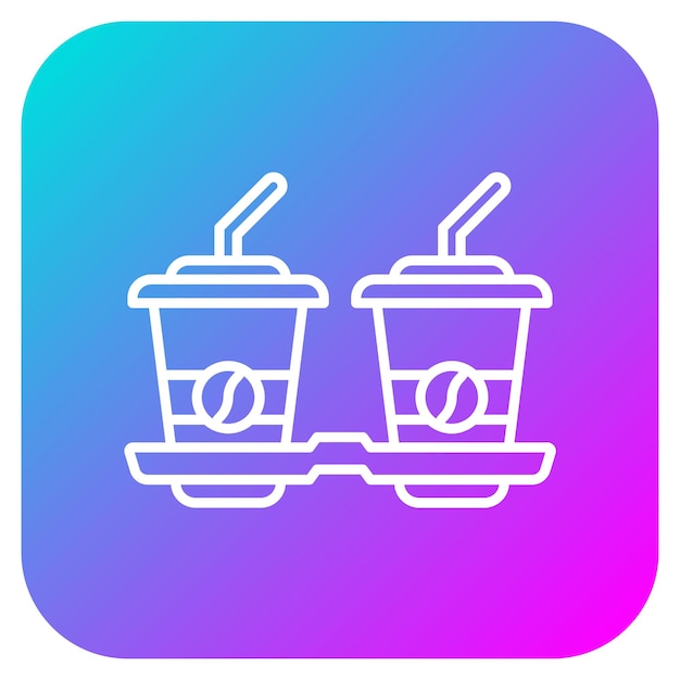El icono vectorial de café para llevar se puede usar para el conjunto de iconos de la mañana y el desayuno