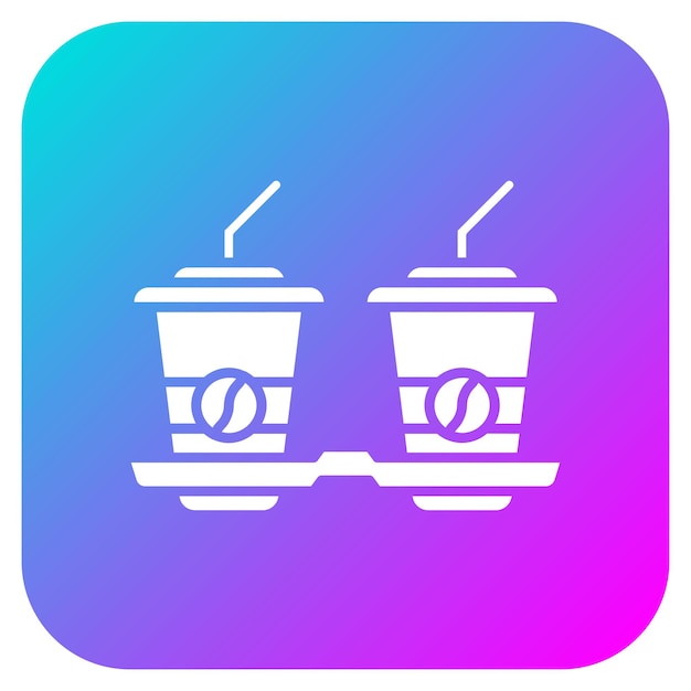 El icono vectorial de café para llevar se puede usar para el conjunto de iconos de la mañana y el desayuno