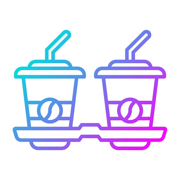 El icono vectorial de café para llevar se puede usar para el conjunto de iconos de la mañana y el desayuno