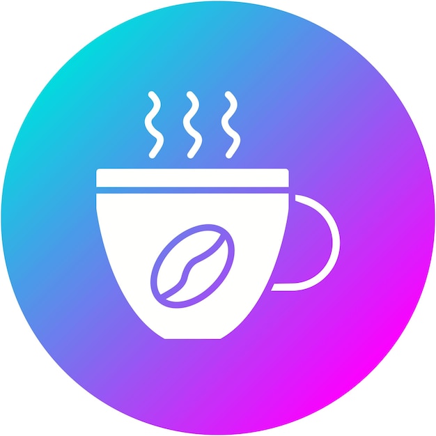 El icono vectorial del café se puede usar para el conjunto de iconos de la cafetería