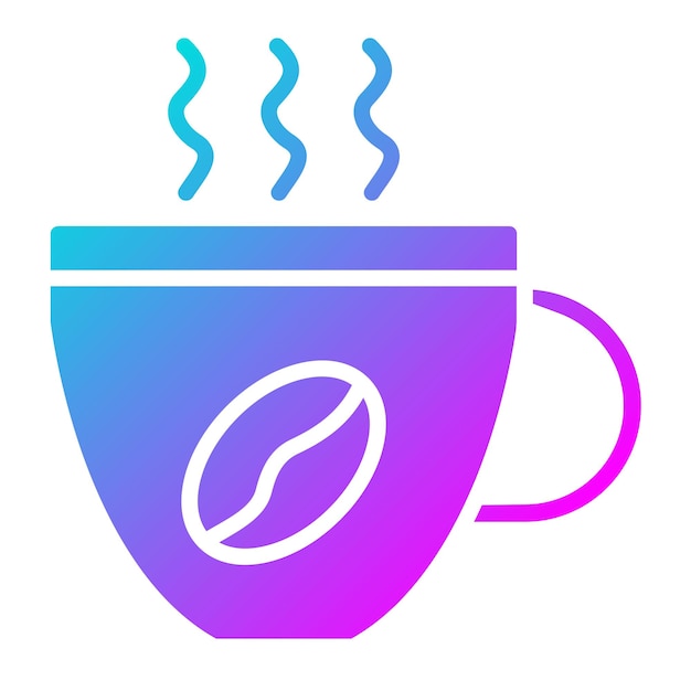 El icono vectorial del café se puede usar para el conjunto de iconos de la cafetería