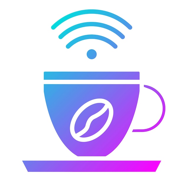 Vector el icono vectorial de cafe wifi se puede usar para el conjunto de iconos de coffee shop