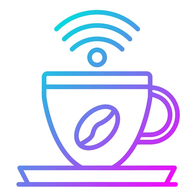 El icono vectorial de Cafe Wifi se puede usar para el conjunto de iconos de Coffee Shop