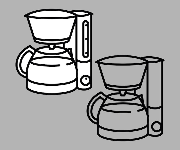icono vectorial de la cafetera