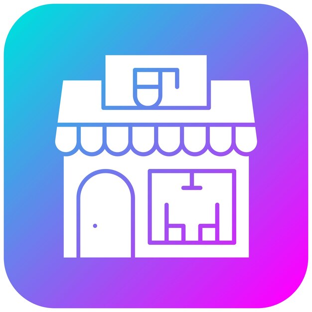 El icono vectorial de la cafetería se puede utilizar para el conjunto de iconos de tiendas y tiendas