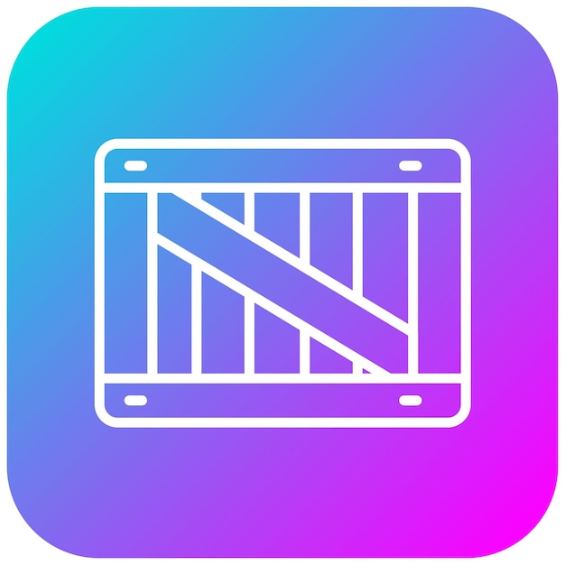 El icono vectorial de la caja de caja se puede utilizar para el conjunto de iconos de fabricación