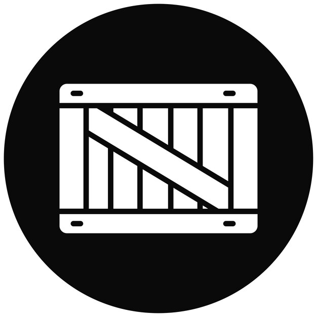 El icono vectorial de la caja de caja se puede utilizar para el conjunto de iconos de fabricación