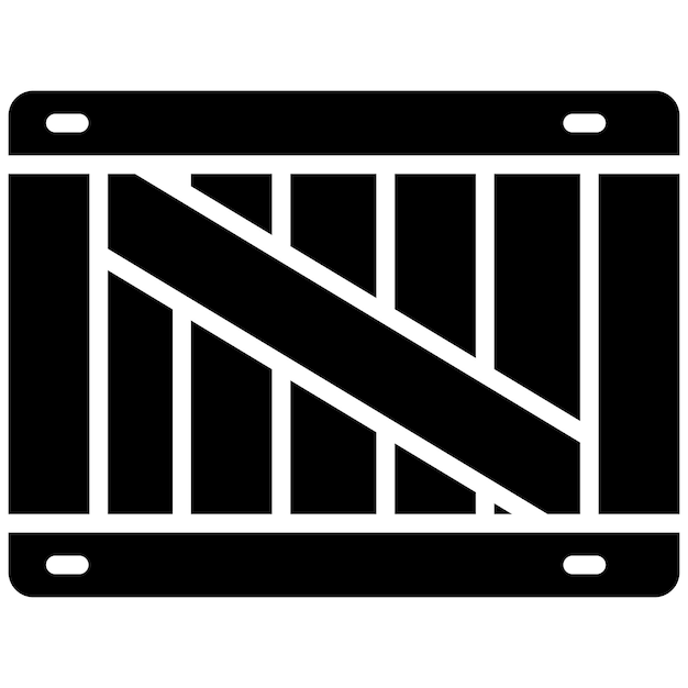 El icono vectorial de la caja de caja se puede utilizar para el conjunto de iconos de fabricación