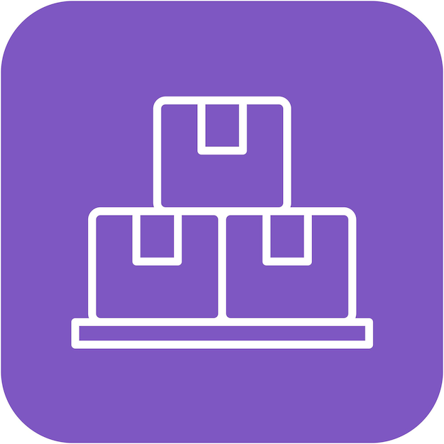 El icono vectorial de la caja de envío se puede utilizar para el conjunto de iconos de comercio minorista digital