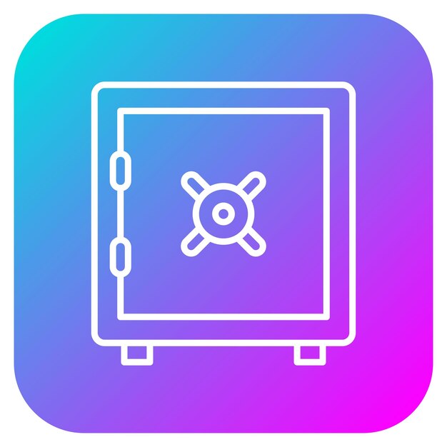 El icono vectorial de la caja fuerte se puede usar para el conjunto de iconos de protección y seguridad