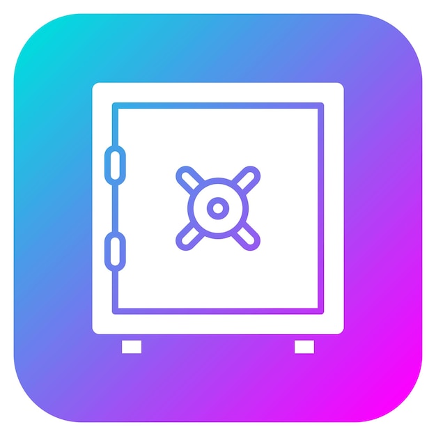 El icono vectorial de la caja fuerte se puede usar para el conjunto de iconos de protección y seguridad