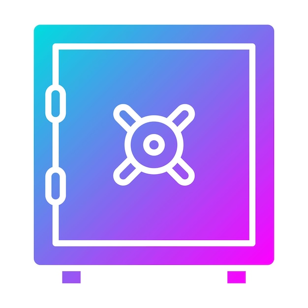 El icono vectorial de la caja fuerte se puede usar para el conjunto de iconos de protección y seguridad