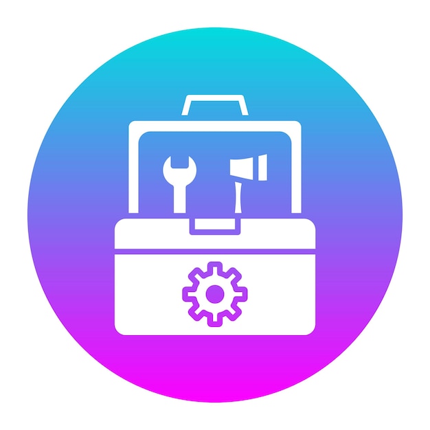 El icono vectorial de la caja de herramientas se puede usar para el conjunto de iconos de mejoras para el hogar