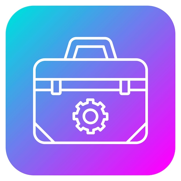 El icono vectorial de la caja de herramientas se puede utilizar para el conjunto de iconos de herramientas de construcción