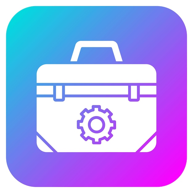 El icono vectorial de la caja de herramientas se puede utilizar para el conjunto de iconos de herramientas de construcción