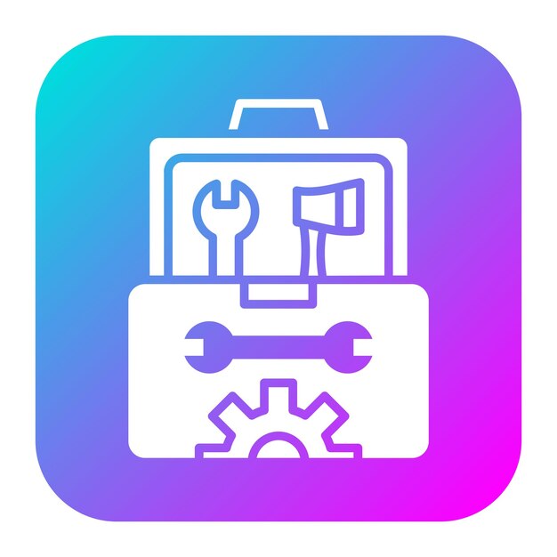 El icono vectorial de la caja de herramientas se puede utilizar para el conjunto de iconos de negocios y finanzas