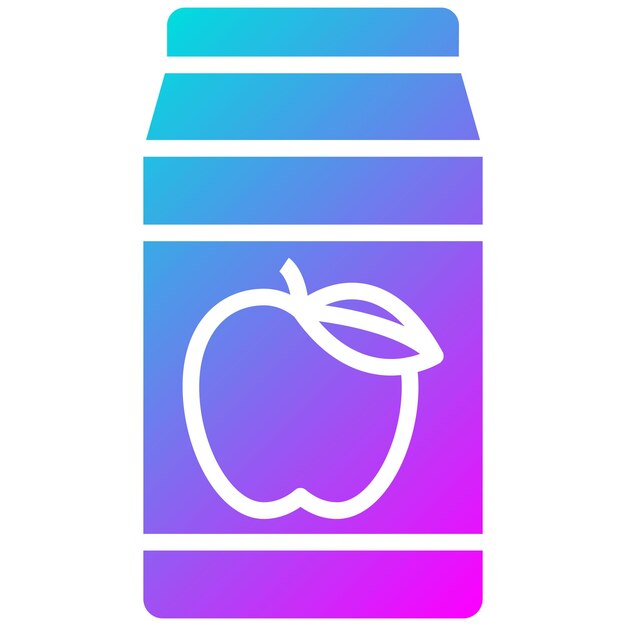 El icono vectorial de la caja de jugo se puede usar para el conjunto de iconos de bebidas