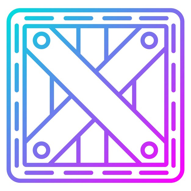 El icono vectorial de la caja de madera se puede utilizar para el conjunto de iconos del almacén