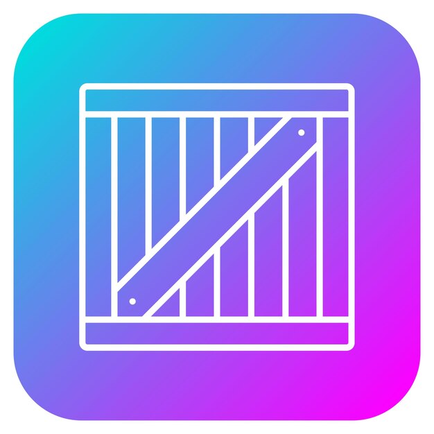 El icono vectorial de la caja de madera se puede utilizar para el conjunto de iconos de entrega y logística