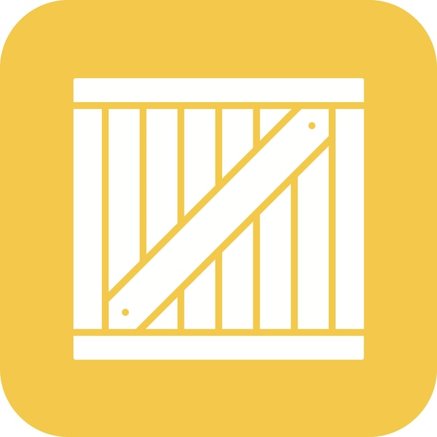 El icono vectorial de la caja de madera se puede utilizar para el conjunto de iconos de entrega y logística