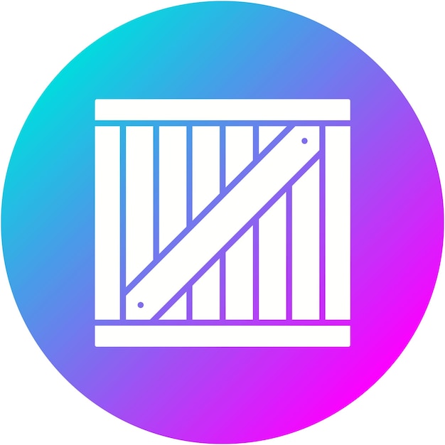 El icono vectorial de la caja de madera se puede utilizar para el conjunto de iconos de entrega y logística