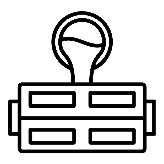 El icono vectorial de la caja de moldeo se puede utilizar para el conjunto de iconos de metalurgia