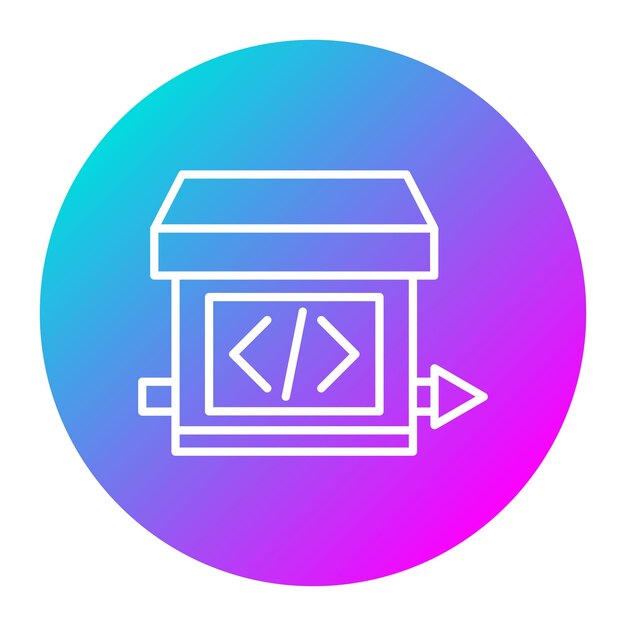 El icono vectorial de la caja negra se puede usar para el conjunto de iconos sin código