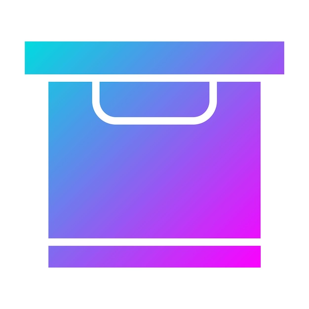 El icono vectorial de la caja se puede utilizar para el conjunto de iconos de papelería de la oficina