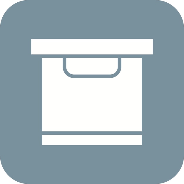 El icono vectorial de la caja se puede utilizar para el conjunto de iconos de papelería de la oficina