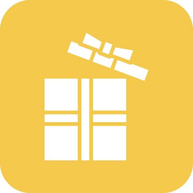 El icono vectorial de la caja de regalos se puede usar para el conjunto de iconos de cumpleaños